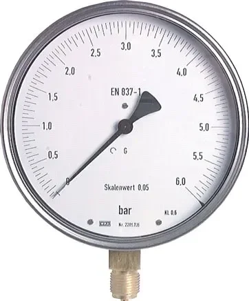 Manomètre de précision vertical, 160mm, 0 – 600 bar