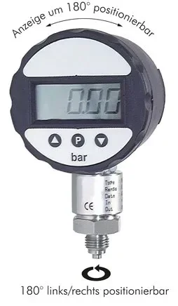 Manomètre numérique 0 – 6 bar, temps d’arrêt 64 min