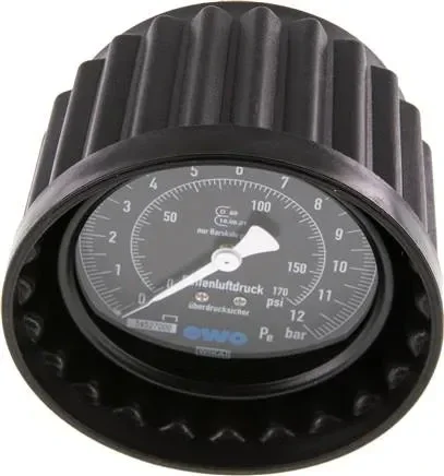 Manomètre p. HRF 80mm, 0 – 12 bar, tubulure de 15,9 mm