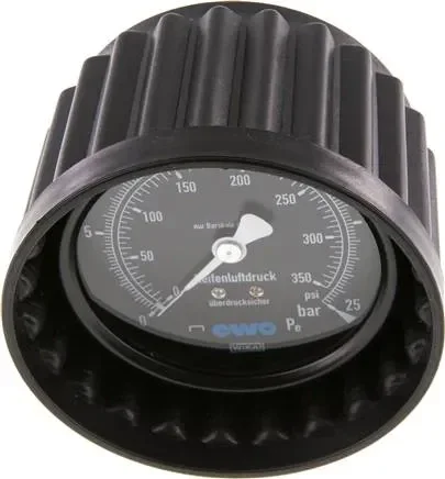 Manomètre p. HRF 80mm, 0 – 25 bar, raccord 15,9 mm