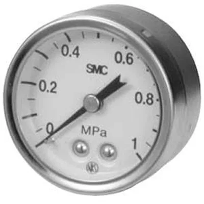 Manomètre SMC, 0mPa à 0.6mPa, raccord R 1/8, Ø cadran 43mm