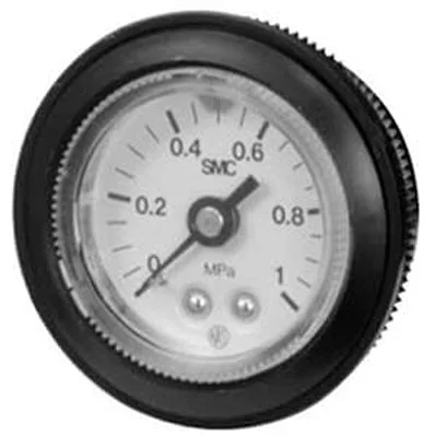 Manomètre SMC, 0mPa à 1.5mPa, raccord R 1/8, Ø cadran 42.5mm