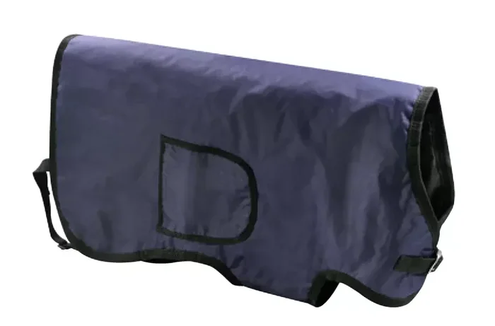 Manteau veau standard l bleu dos 72 cm
