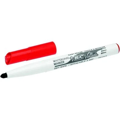 Marqueur Bic Velleda 1741 effaçable à sec – pointe ogive 2mm – rouge