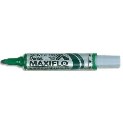 Marqueur effaçable à sec Pentel Maxiflo – pointe ogive large – vert