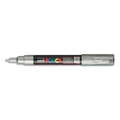 Marqueur peinture à l’eau Posca PC-1MC – pointe conique polyester extra-fine 1 mm – argent