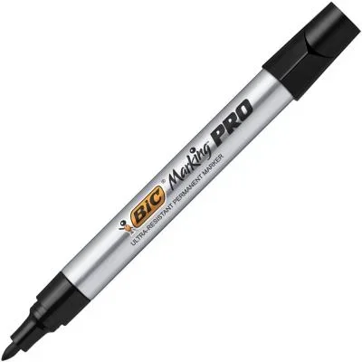 Marqueur permanent Bic Marking Pro – ultra résistant – pointe ogive 1,1 mm – noir