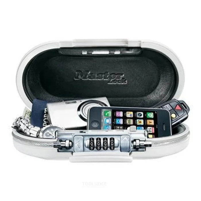 MasterLock Coffre-fort mobile, 4 chiffres 102x45mm blanc