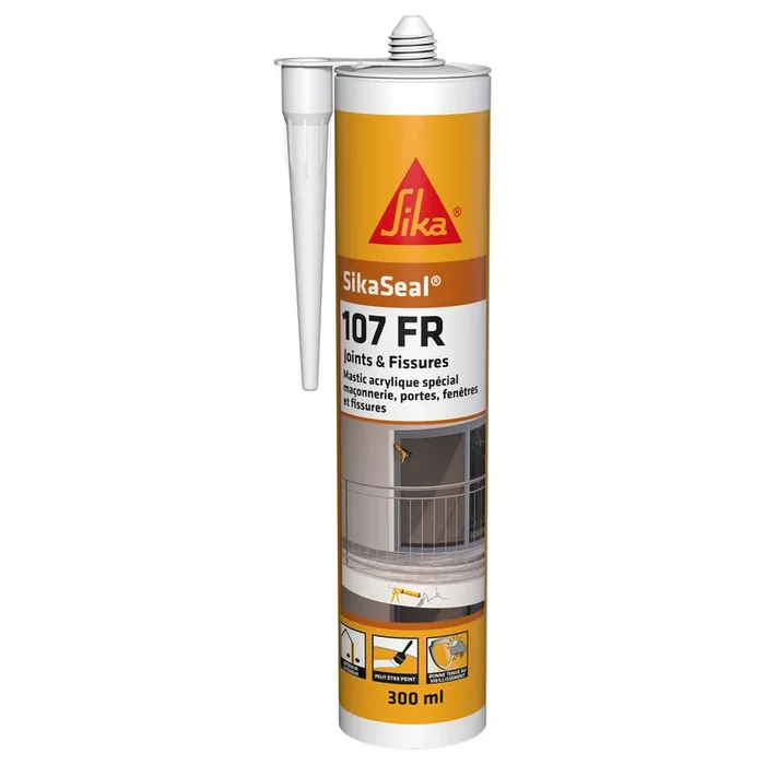 MASTIC CARTON DE 12 CARTOUCHES 300ML DE SIKASEAL-107 FR JOINT & FISSURE GRIS – SIKA – 685611
