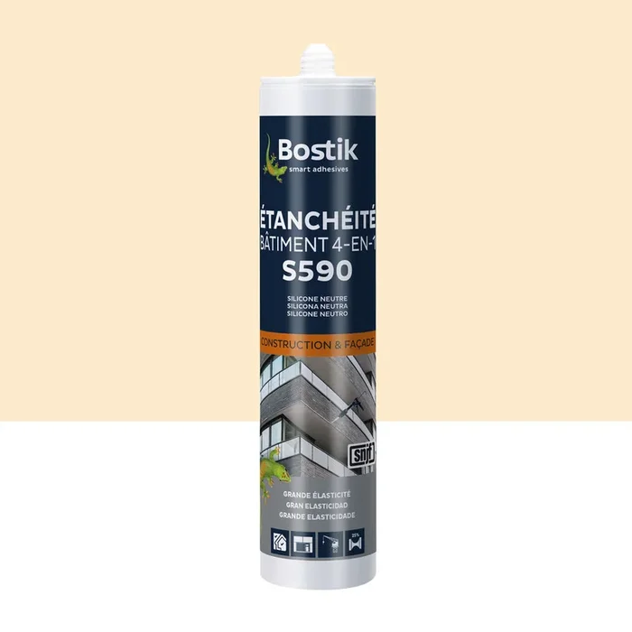Mastic d&rsquo;étanchéité – Étanchéité batiment 4 en 1 S590 – Pierre 300ml – Lot de 12 – BOSTIK – 30615832