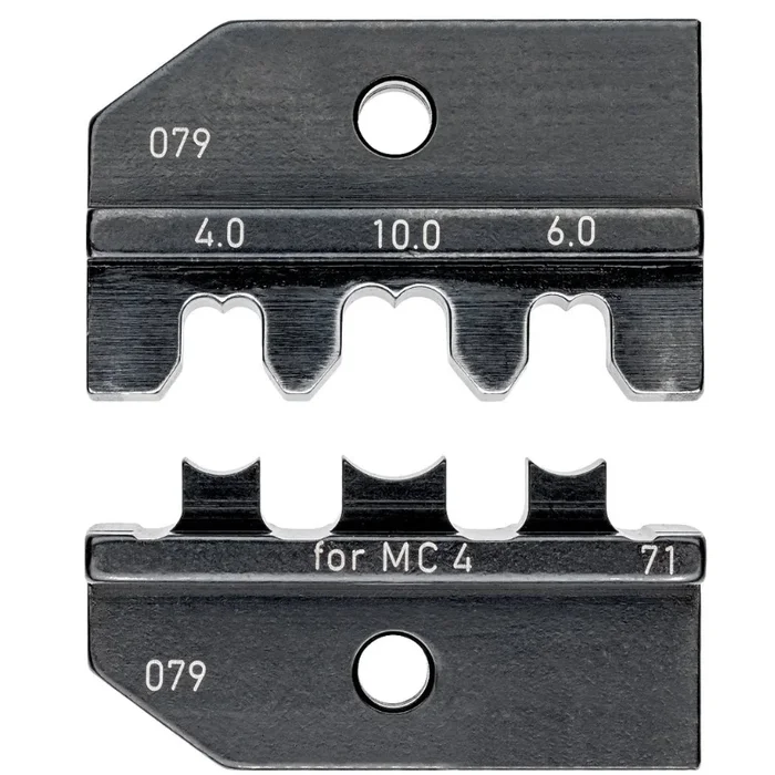 Matrice de sertissage pour pince Knipex 47 43 XX pour connecteur solaire MC4 4-6-10mm²