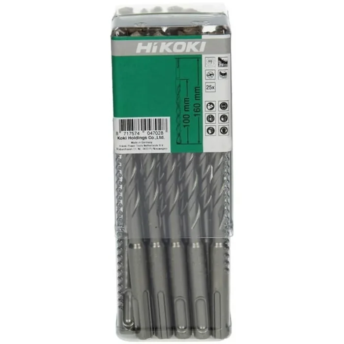 Mèche SDS+ FCH 6,5×215 mm – Lot de 25 – HIKOKI – 783350