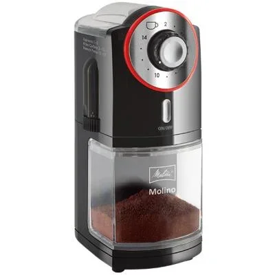 Melitta Moulin à café &lsquo;MOLINO&rsquo;, noir / rouge