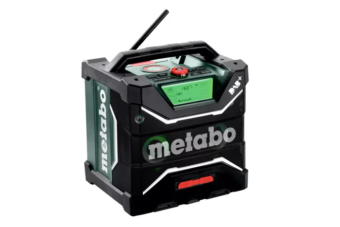 Metabo RC 12-18 BT DAB+ 12 V / 18 V Li-ion Radio de chantier sans fil avec Bluetooth – fonctionne sur secteur et sur batterie
