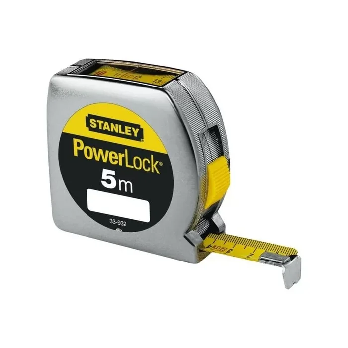 Metre mesure a ruban Stanley Powerlock lecture directe 5 metres x 19 mm classe 2