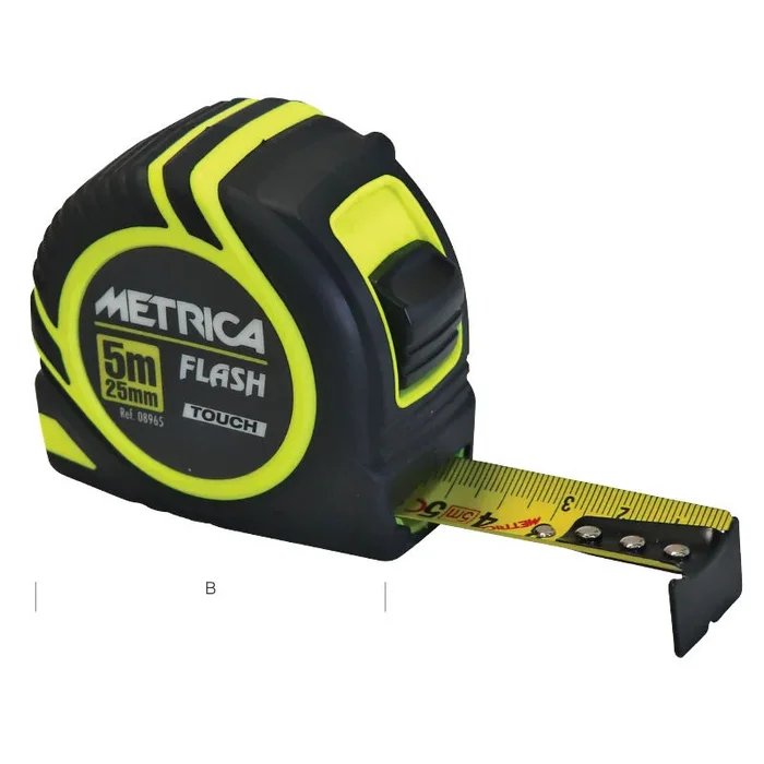 Metre ruban rubber touch flash 10m METRICA – 8970