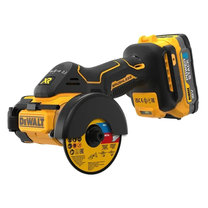 Meuleuse 76 mm XR 18 V 1,7 Ah Li-Ion Brushless POWERSTACK – DCS438E2T-QW – DEWALT