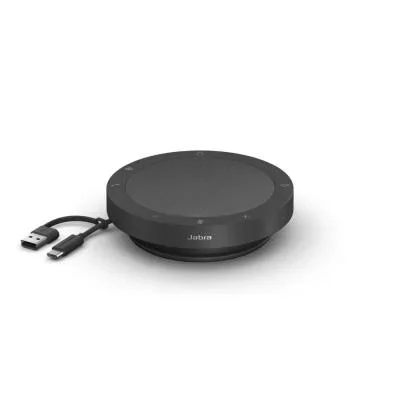 Micro et haut-parleur USB-A+ USB-C JABRA Speak2 40 MS filaire – pour audio conférence – Noir