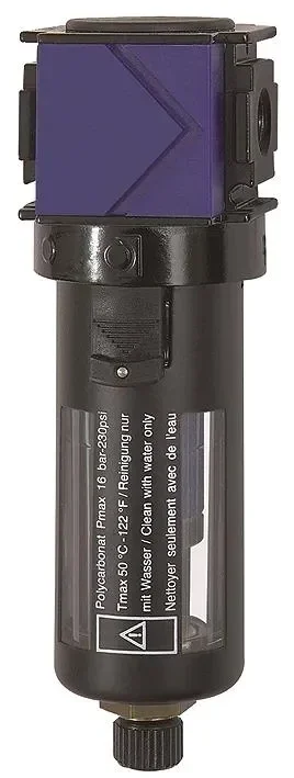 Microfiltre -variobloc-, avec récipient en PC, panier de protection, BG 2, G 3/4 VM 25 S 0.01 µm
