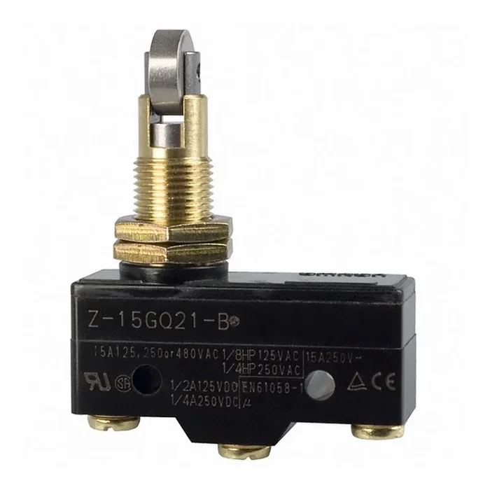 Microrupteur Poussoir à galet Omron, A souder, SPDT, 15A
