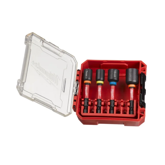 Milwaukee 4932492445 SHOCKWAVE™ Impact Kit de clés à écrous magnétiques 4 pièces – Ø 7-13mm – Gen II