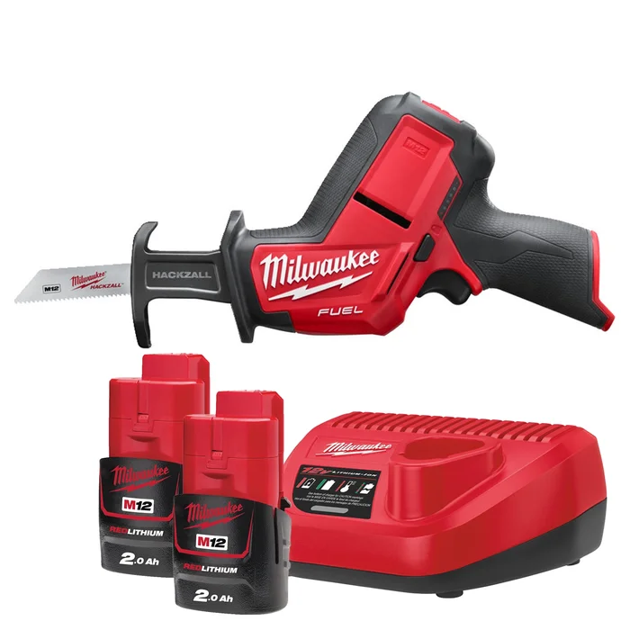 Milwaukee M12 CHZ-202X 12V Li-ion scie alternative subcompacte set (2x batterie 2,0Ah) dans boîte HD