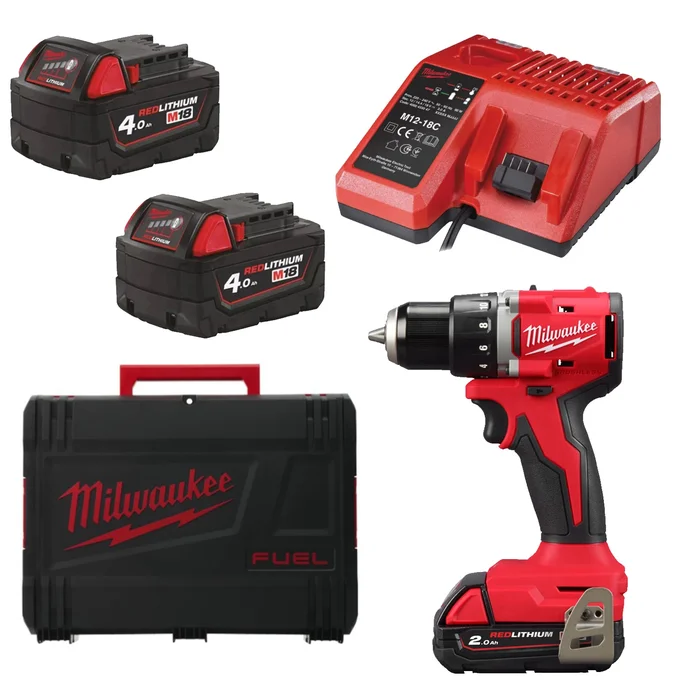 Milwaukee M18 BLDDRC-202 Perceuse-visseuse – sans charbon – en coffret