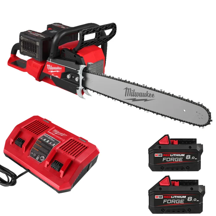 Milwaukee M18 F2CHS50-802 set de tronçonneuses sans fil (2x batterie 8.0 Ah) – 50cm