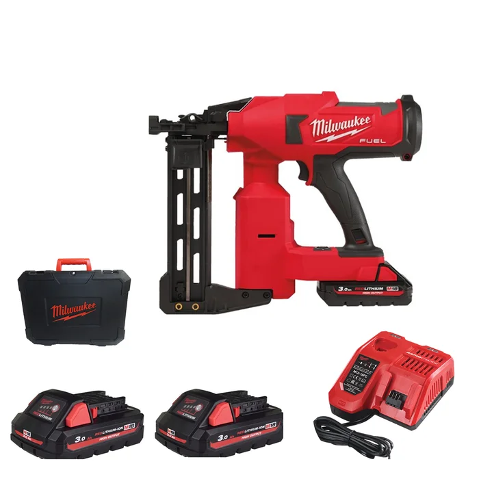 Milwaukee M18 FFUS-302C Agrafeuse sans fil 18 V Li-Ion pour clôtures (2 batteries 3,0 Ah) dans un coffret