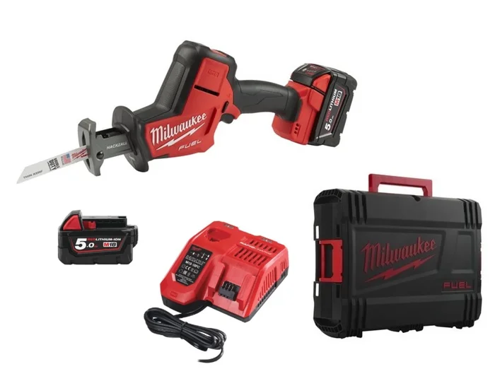 Milwaukee M18 FHZ-502X Scie sabre à batteries 18V Li-Ion (2x batterie 5,0Ah) dans HD Box – 22mm