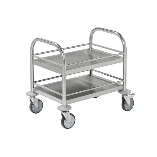 Mini-chariot inox C2 avec 2 tablettes – KONGAMEK