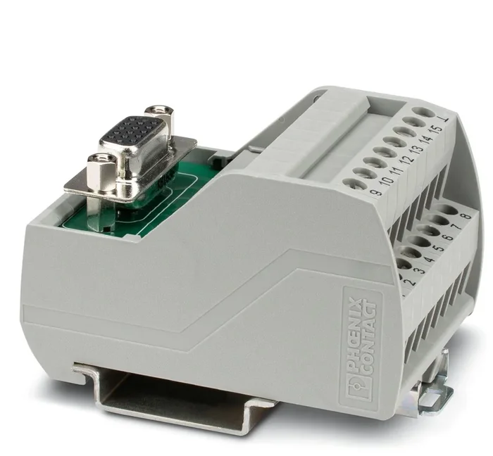 Module d&rsquo;interface Sub-D 15 Contacts, Femelle, Montage sur Rail DIN