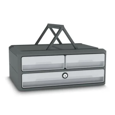 Module de classement CEP MoovUp Secure 3 tiroirs – Gris