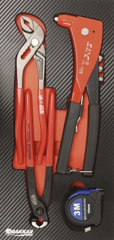 Module mousse finition carbone pinces a riveter / tenailles DRAKKAR TOOLS – 09878