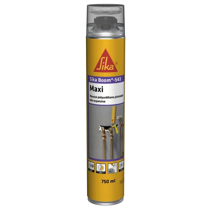 MOUSSE EXPANSIVE CARTON DE 12 AÉROSOLS 750ML DE SIKA BOOM®-543 MAXI – SIKA – 692071