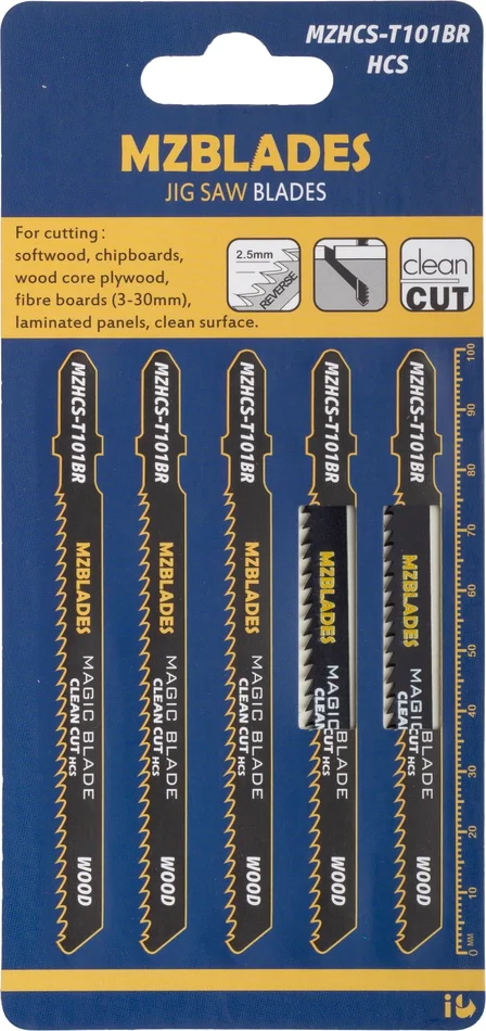 Multizaag MZHCS-T101BR Lame de scie sauteuse pour bois – Lot de 5 pièces