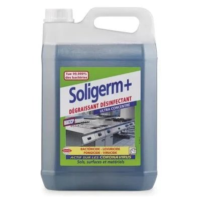 Nettoyant dégraissant désinfectant Soligerm+ – Parfum neutre – Bidon 5 L