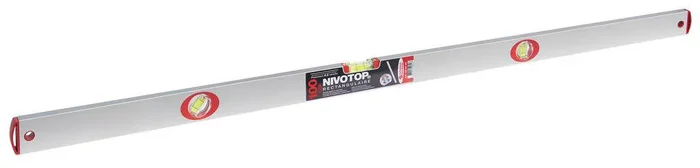 NIVEAU ‘NIVOTOP’ ALUMINIUM RECTANGULAIRE 3 FIOLES 100CM TALIAPLAST – 450605