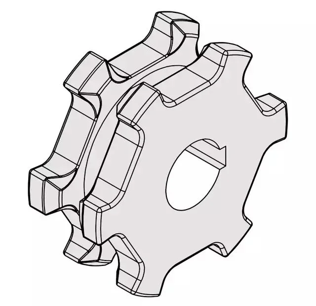 Noix 10×35 6 emp fonte ø 45rc14