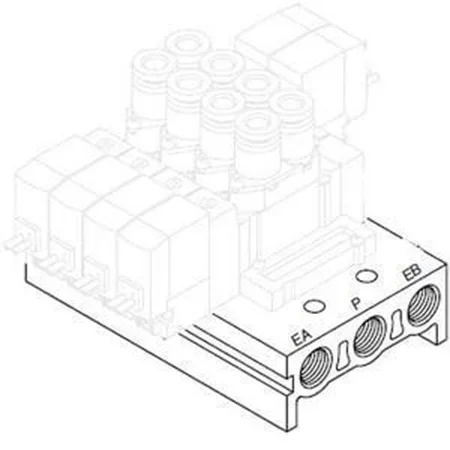 Nourrice SMC 5 positions G 1, Aluminium