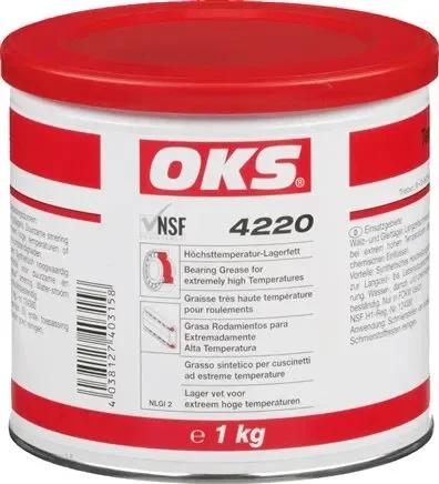 OKS 4220 – Graisse pour roulements haute température (NSF H1), bidon de 1 kg