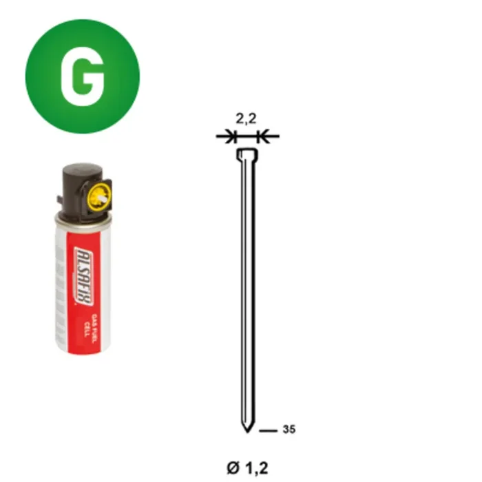 PACK 2 000 J-35 GALVA + 2 GAZ GAZ0020 – ASLAFIX – P6J-351