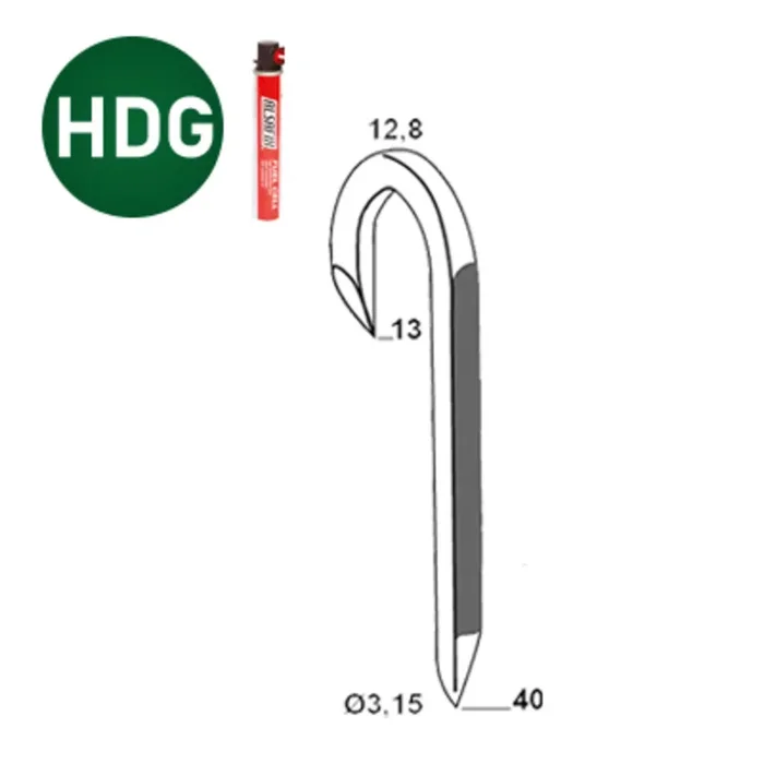 PACK 2000 CRAMPILLONS EN BANDE 3,15X40/13 GALVA + 2 GAZ – ASLAFIX – PBDCR32401