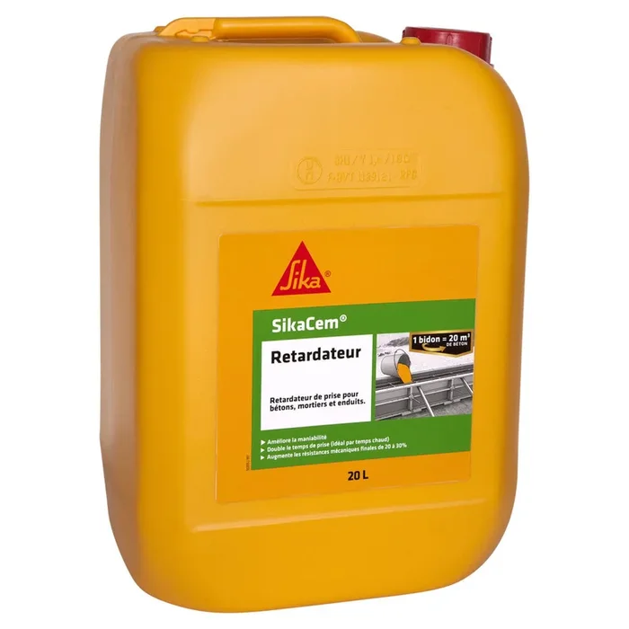 PACK DE 4 BIDONS 5L DE SIKACEM RETARDATEUR – SIKA – 546290