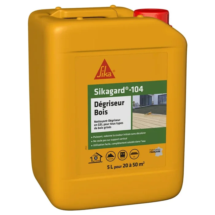 PACK DE 6 BIDONS DE 2L DE SIKAGARD-104 DÉGRISEUR BOIS – SIKA – 707180