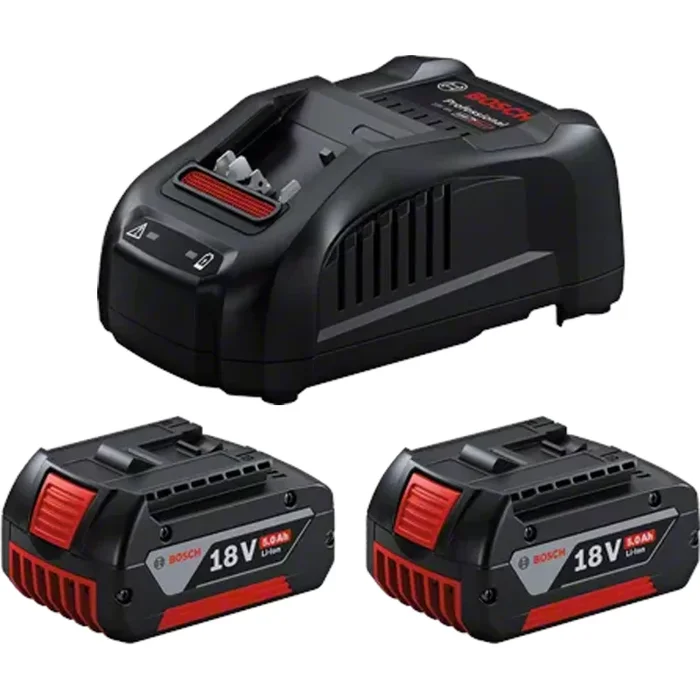 Pack de demarrage Bosch 2 Batteries GBA 18V 5,0Ah et Chargeur GAL 1880 CV