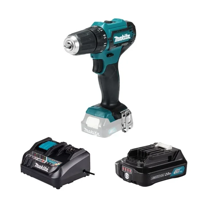 Pack perceuse visseuse DF333DZ avec batterie 12V – 2Ah BL1021B et 1 chargeur mixte LXT / CXT DC18RE – MAKITA – LOT0219