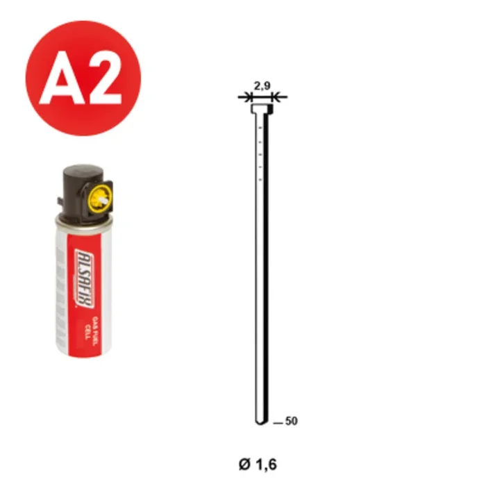 PACK Pointes fines BRADS 20°+GAZ 16/50 INOX – ASLAFIX – PO62386