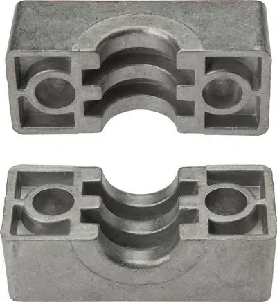 Paire de mâchoires 25mm, taille 2, série lourde aluminium