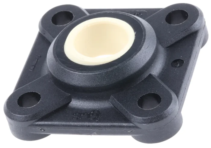 Palier à roulement Igus, diam int 12mm, 4 trous de fixations en Iglidur W300, Igumid G